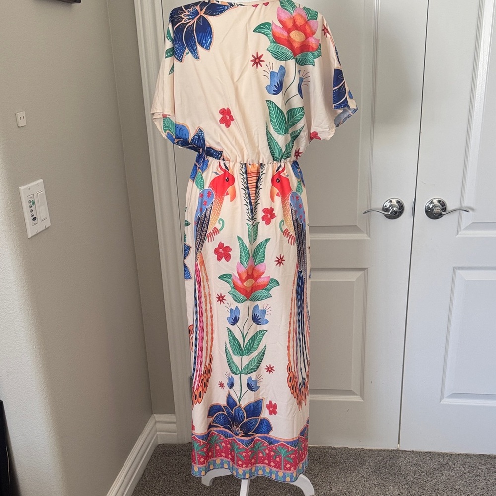 Colorful Floral Maxi Dress - Picture 2 of 3